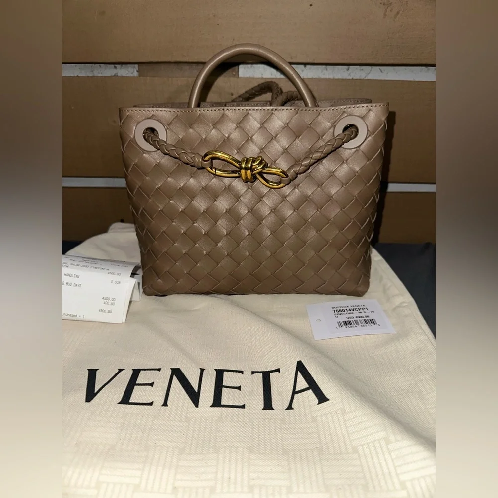 Bottega Veneta small Andiamo Pinecone/Brass - Picture 6 of 15